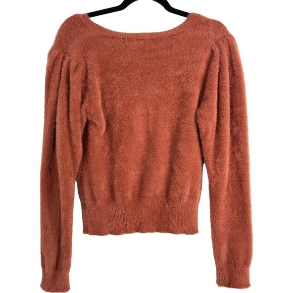 ASTR The Label Soft and Fuzzy Cropped Sweater Terracotta (L) - Picture 3 of 12